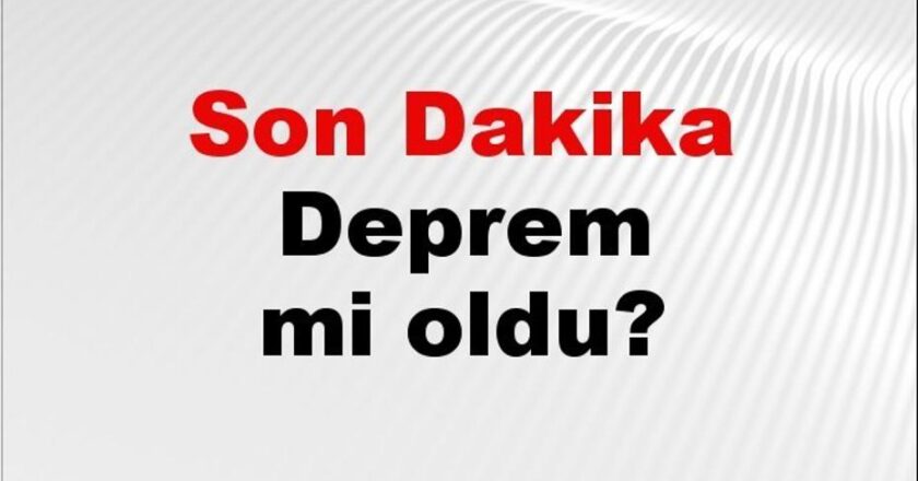 İzmir’de Son Dakika Deprem Gelişmesi: Nerede Oldu? Kandilli ve AFAD’dan 07 Aralık 2025 Son Depremler Listesi